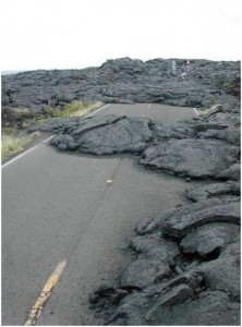 Camino a los volcanes del National Park en Hawaii (imagen de la red)