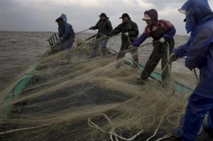 Debido a la contaminación del agua provocado por las fábricas cercanas, la cantidad de peces disponibles para los pescadores ha disminuido drásticamente.